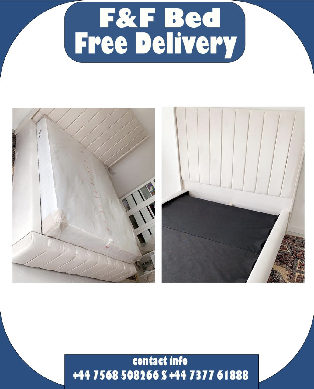 Luxury Panel Bed in Slate Grey