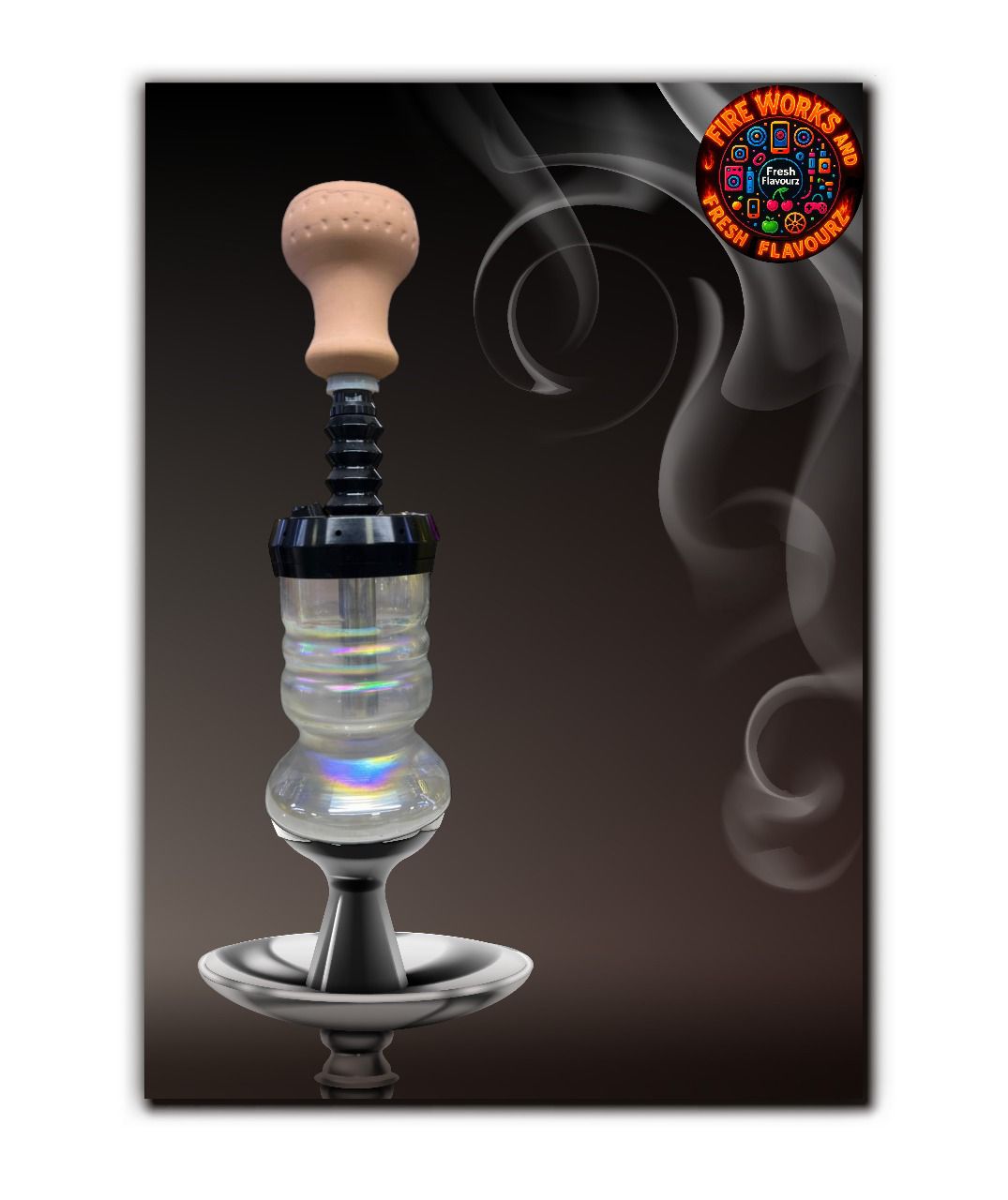 Premium Glass Mini Hookah with Clay Bowl – Compact & Stylish Design