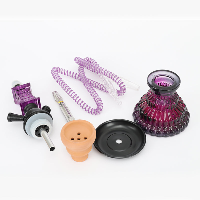 Color Double Tube Cheap Mini Hookah Small Shisha Box Hookah Set Glass Disposable Pumpkin Hookah