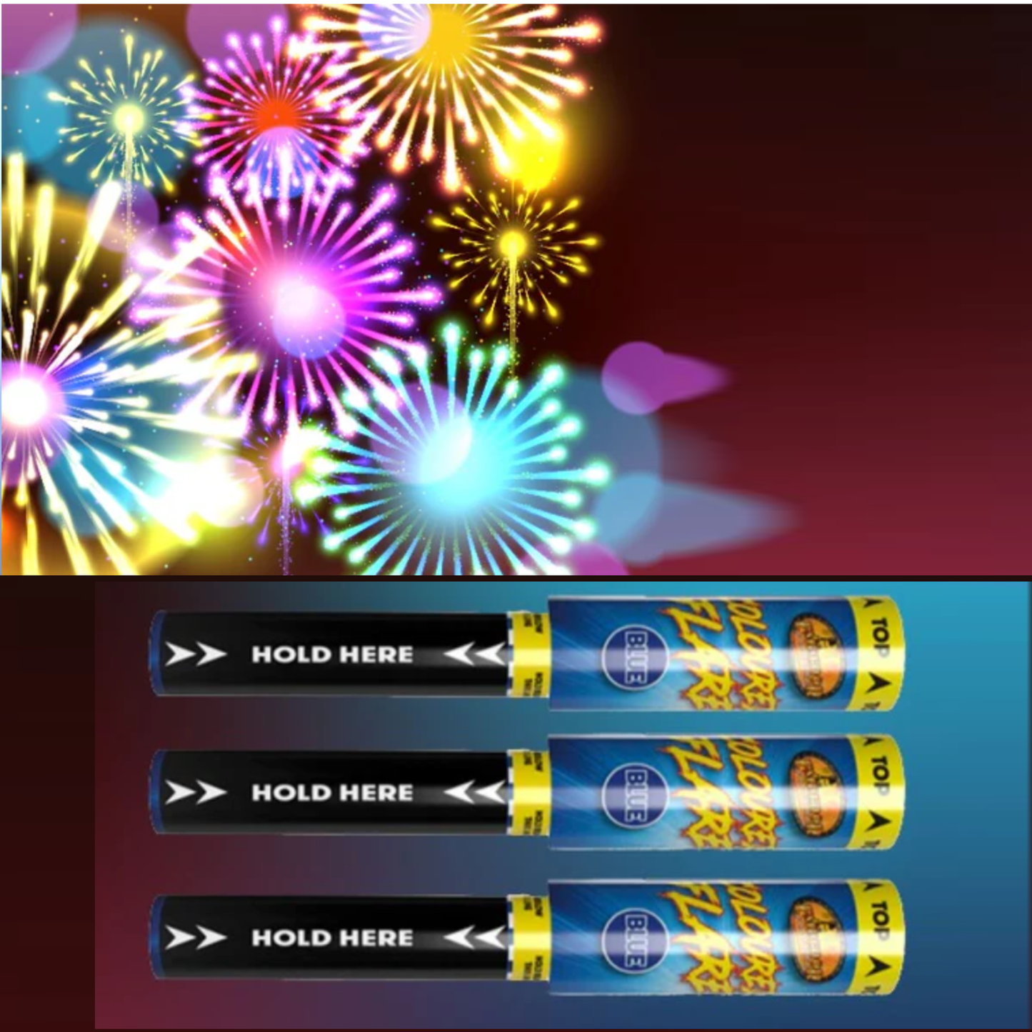 Blue Flare – Handheld Visual Signal / Event Effect