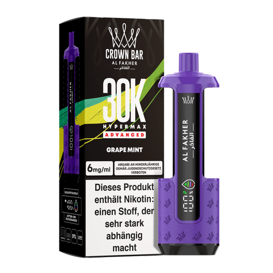 Al Fakher - Crown Bar - Hypermax - Advanced - 30K - Grape Mint