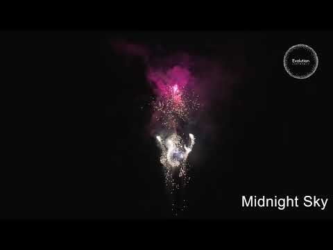 Midnight Sky , fireworks,25 SHOT MIXED EFFECT F2 LOW NOISE GARDEN FIREWORKS