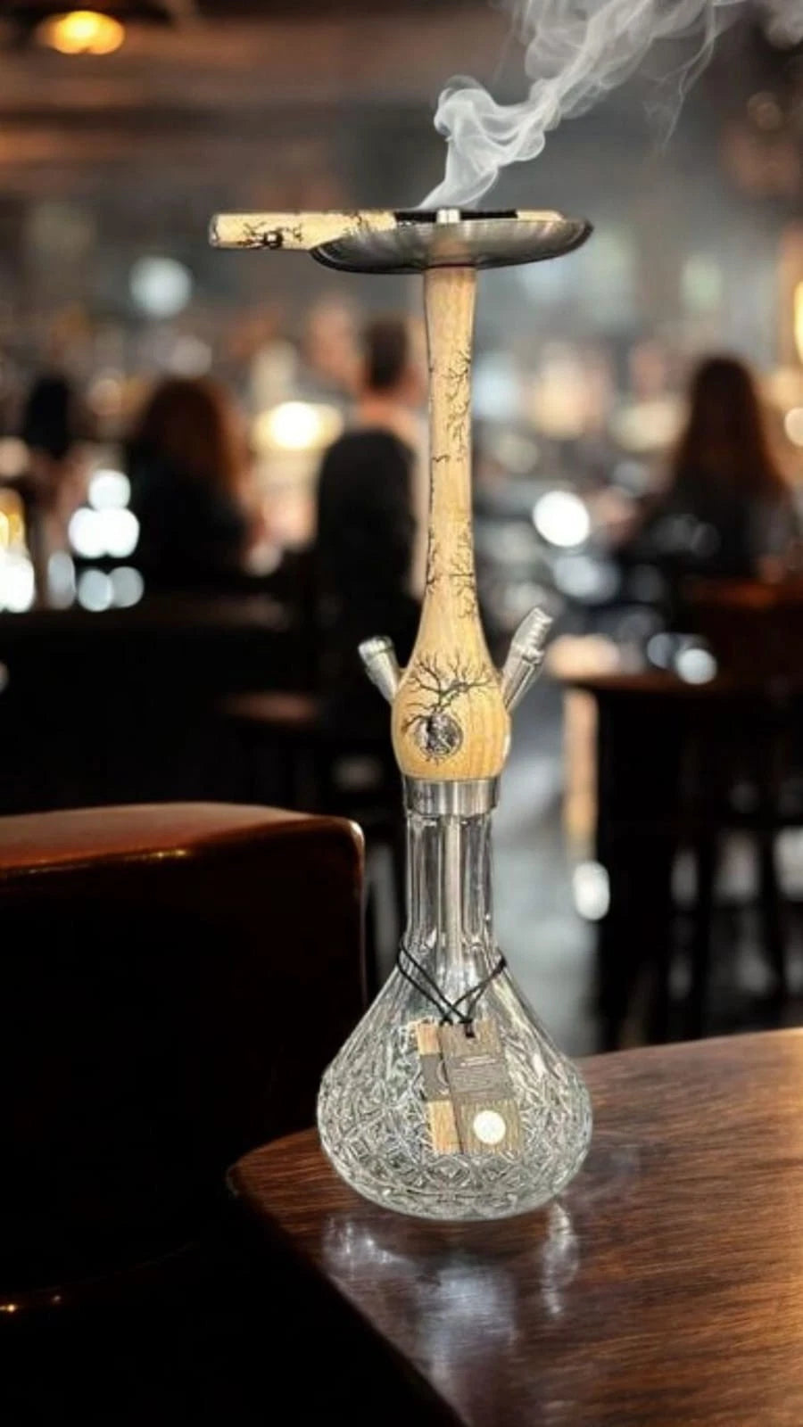 Special Wooden Body Shisha Large Wookah Natural Elegance Hookah