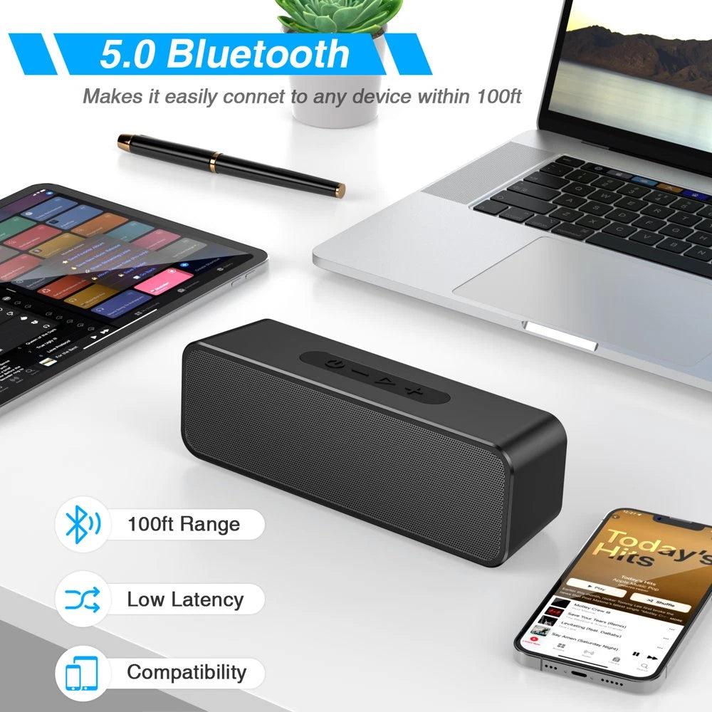 Portable Bluetooth Speaker, Wireless Speaker with Loud Stereo Sound, Outdoor speaker