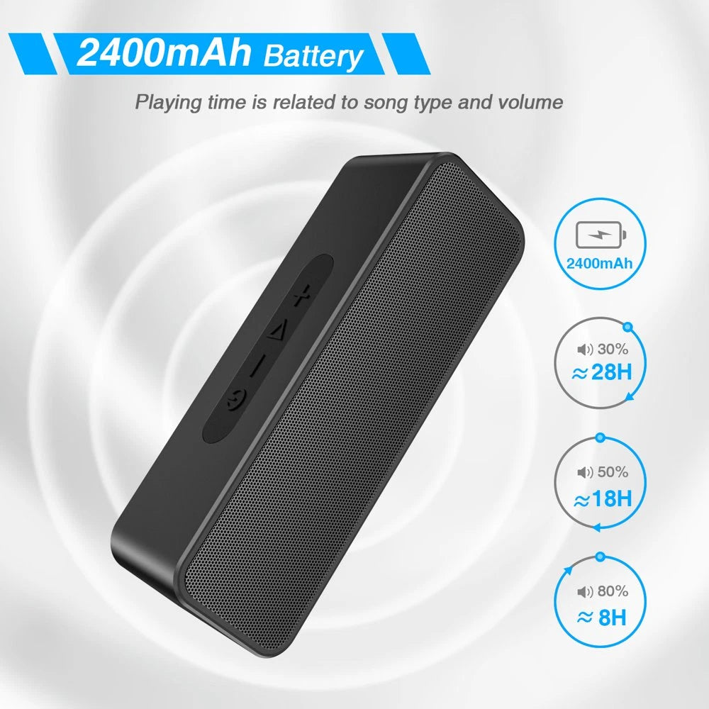 Portable Bluetooth Speaker, Wireless Speaker with Loud Stereo Sound, Outdoor speaker