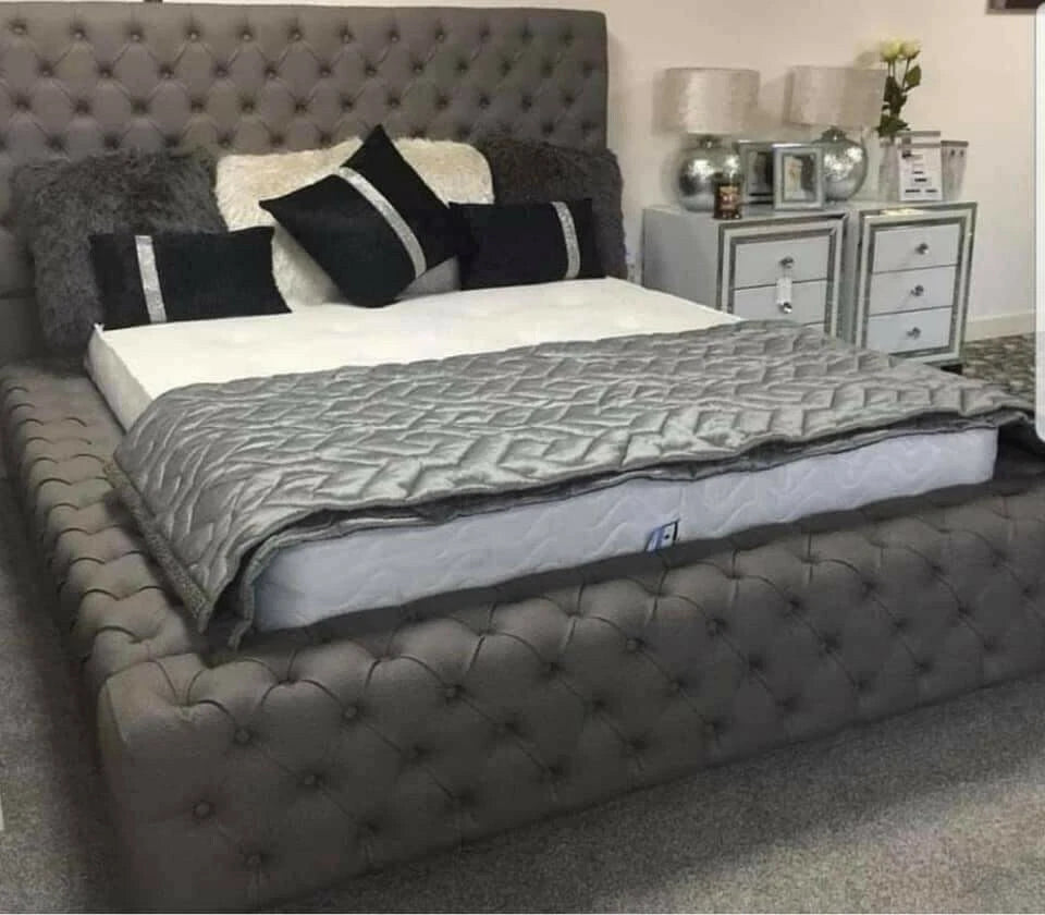 Ambassador Bed in Plush Velvet – Upholstered Frame